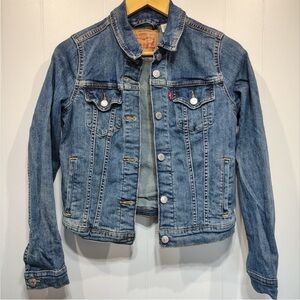 LEVI’S Original Trucker Denim Jacket Light Wash Women’s‎ sz M EUC